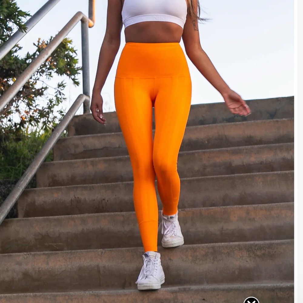 SWEETFLEXX High Rise Resistance Leggings Orange NWT
